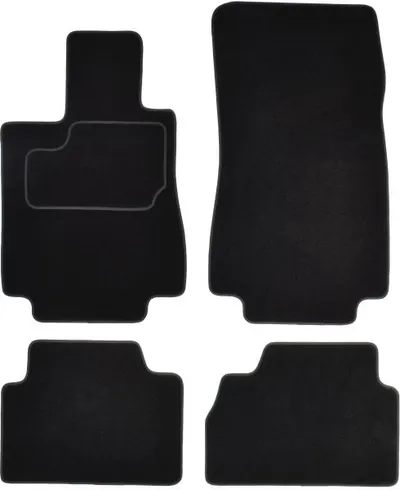 Covor podea MAMMOOTH Velours, 4 buc., fata spate, set, culoare neagra, potrivit MERCEDES S (W220) 10.98-08.05, Saloon