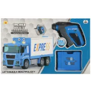 Jucarie set camion marfa + accesorii, 45x28x10cm, asamblare, 104 piese, MegaCreative, 543859