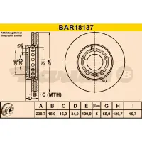 Disc frana BARUM BAR18137