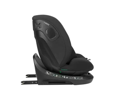 Scaun auto cu ISOFIX KikkaBoo i-Hike Black,certificat I-Size 40-150cm,R129,SPS-protectie impact lateral,tetiera reglabila 15pozitii cu spuma memorie,sezut rotativ,centura top tether,5 pozitii inclinare spatar,reductor