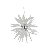 Corp de iluminat suspendat lucrat manual cu sticla suflata si elemente decorative transparente 800