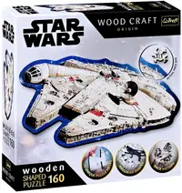 Puzzle din lemn Trefl din 160 de piese - Millennium Falcon