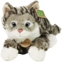 Jucărie de pluș Rappa Eco Friends - Pisica Tabby, mincinoasă, 40 cm