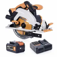 Fierastrau circular de mana cu acumulator, 850 W, 4600 RPM, Evolution R165CCS-Li 18V EXT cu disc multi-material 165 mm