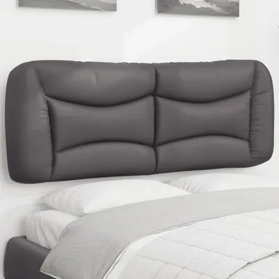 vidaXL Pernă pentru tăblie pat, Hvar, gri, 140 cm, piele artificială