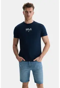 Tricou de bumbac Sherman - Albastru ultramarin