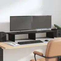 vidaXL Suport pentru monitor Stejar Negru 100 x 27 x 15 cm