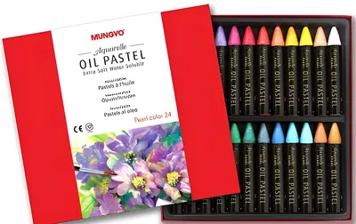 Pasteluri uleioase acuarelă Mungyo MAO - 24 bucăți, metalic