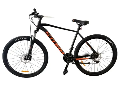 Bicicleta MTB Storm Shark Man 1.0, 29 Inch, Cadru 21, Frane pe Disc, Negru Mat Portocaliu