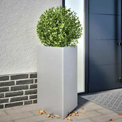 vidaXL Jardiniere grădină, 2 buc. 50x43x75 cm oțel galvanizat triunghi