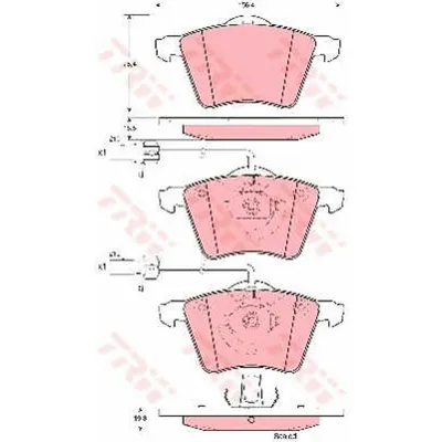 Set placute frana, frana disc TRW GDB1459