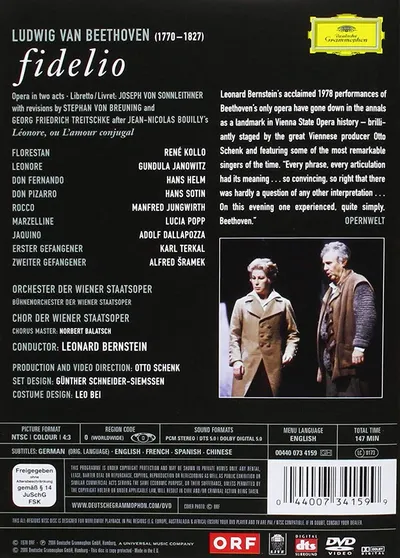 Beethoven: Fidelio (DVD) | Leonard Bernstein, Gundula Janowitz, Orchester der Wiener Staatsoper, Otto Schenk
