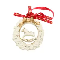 Decorațiune Ginza, Regatul de Crăciun, Royal – Ghirlandă albă cu căluț, 8.5 cm