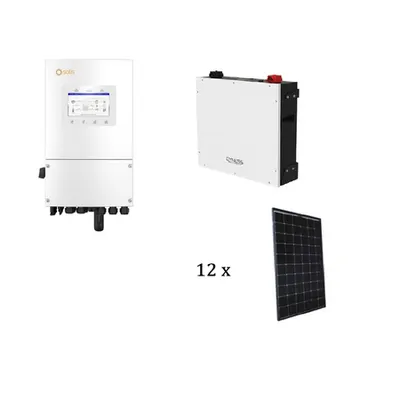 Kit fotovoltaic 230V 6kW cu stocare baterie 5kWh Dyness , invertor on-grid / off-grid / hibrid