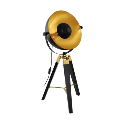 Lampa de masa COVALEDA negru, brass, gold 220-240V,50/60Hz