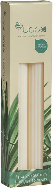 Set de lumânări Yucca - 2 buc., Ecru