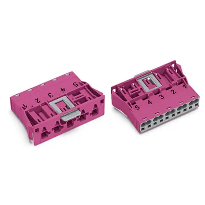 Snap-in plug; 5-pole; Cod. B; 4,00 mm²; pink