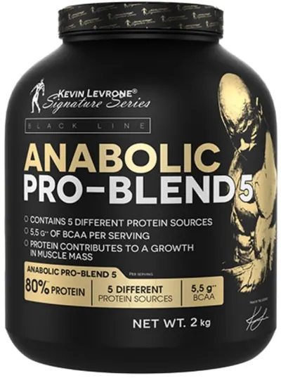 Black Line Anabolic Pro Blend 5, căpșună, 2 kg, Kevin Levrone