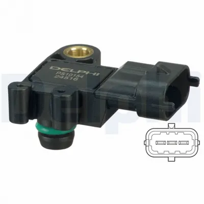 Senzor presiune galerie admisie (3 pin) potrivit VOLVO S60 II, S80 II, V40, V60 I, V70 III, XC60 I; CITROEN JUMPER II; FORD B-MAX, C-MAX II, ECOSPORT, FIESTA VI 1.0-3.2D 04.06