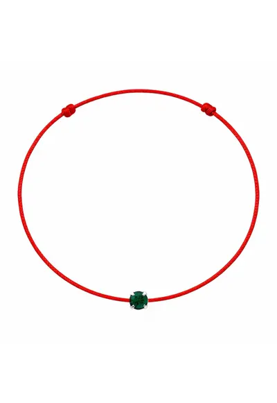 Bratara martisor decorata cu cristal Preciosa - Verde inchis