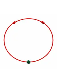 Bratara martisor decorata cu cristal Preciosa - Verde inchis