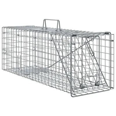 vidaXL Capcană pentru animale Antracit 61 x 20 x 21,5 cm Oțel