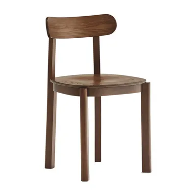 Scaun de dining în culoare naturală închisă cu aspect de lemn de frasin Nara – Teulat