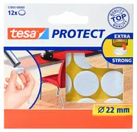 Pâslă anti-zgâriere Tesa - Protect, 22 mm, albe, 12 bucăți