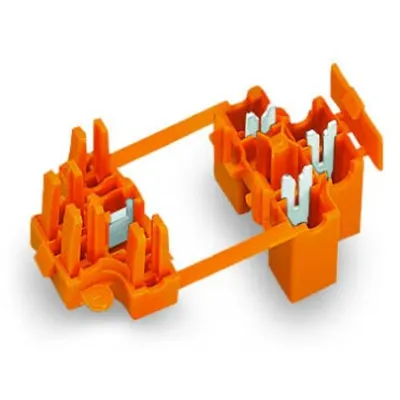 Socket; with automatic cutting of live conductor; 3-pole; orange