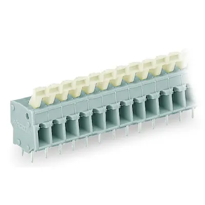 PCB terminal block; push-button; 2.5 mm²; Pin spacing 5/5.08 mm; 10-pole; CAGE CLAMP®; commoning option; 2,50 mm²; gray