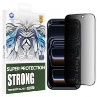 Folie de protectie Ecran Privacy Lito D+ Max Strong pentru Apple iPhone 17 Pro, Sticla Securizata, Full Glue