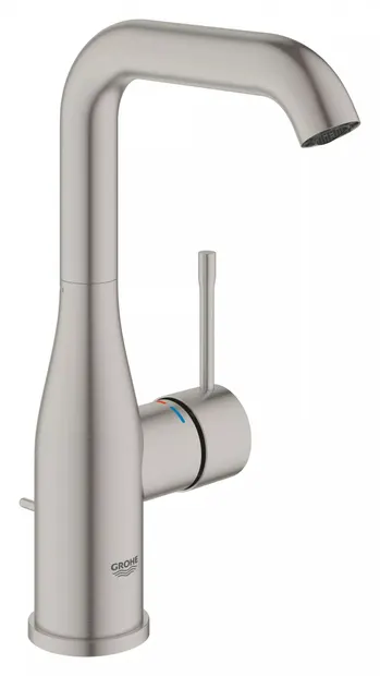 Baterie lavoar Grohe Essence 32628DC1, marime L, 244 mm, pivotanta, ventil, Otel satinat