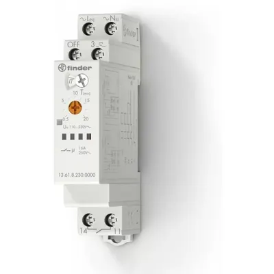 Releu pas cu pas multifunctional 230VAC, 16A, 1ND Finder 13.61.8.230.0000