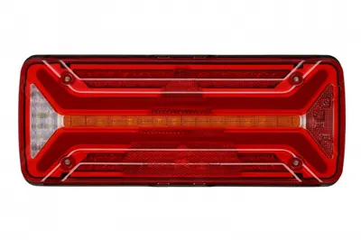 Stop spate dreapta ECOLED II (LED, 10 30V, cu intermitent, cu far de ceata, marsarier, cu stop, lumina de parcare, reflector triunghiular, indicator dinamic, conector: AMP 7PIN Bayonet)
