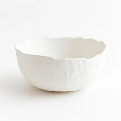 Bol decorativ cu margine neregulată din ceramică jesmonite – 13×6 cm, 300 ml - Verde