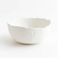 Bol decorativ cu margine neregulată din ceramică jesmonite – 13×6 cm, 300 ml - Marmorată roz