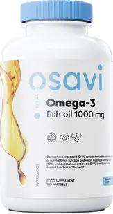 Omega-3 Fish Oil, 1000 mg, lemon, 180 capsule gel, Osavi