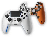 Controller wireless Spartan Gear - Sarissa, alb (PS4/PS5/PC/Switch) + panou suplimentar