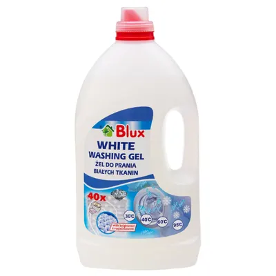 Detergent gel pentru rufe albe, Blux | 4 l
