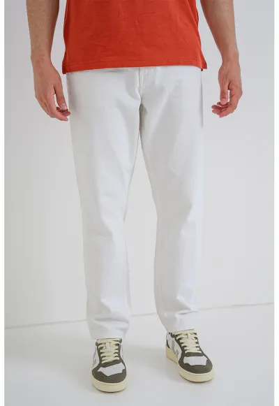 Blugi conici Denver - Alb