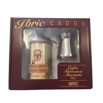 Cafea macinata Mehmet Efendi cutie metalica, 250g + ibric cadou Engros