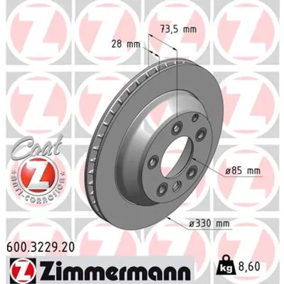 Disc frana ZIMMERMANN 600.3229.20