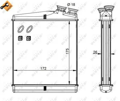 Schimbator caldura incalzire habitaclu (cu easy fit elements) VOLVO S60 II, S80 II, V60 I, V60 II, V70 II, V70 III, XC60, XC60 II, XC70 II; LAND ROVER DISCOVERY SPORT, FREELANDER 2, RANGE ROVER EVOQUE