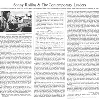 Sonny Rollins And The Contemporary Leaders - Vinyl
