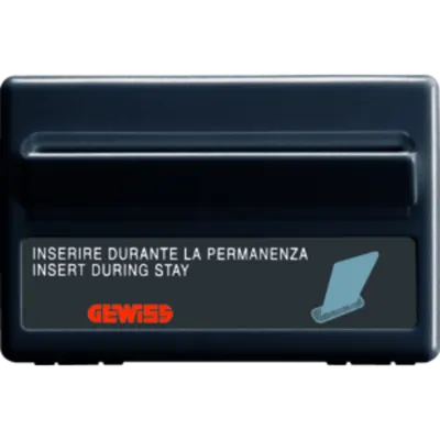 Economizor Hotel - Unipolar No - 10a - Badge 54mm - Backlit 230v - 3 Modules - System Black