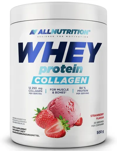 AllNutrition Whey Protein Collagen, căpșuni, 500 g