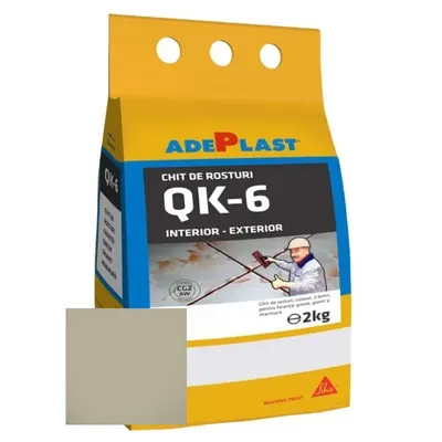 Chit de rosturi gresie si faianta Adeplast Quarz gri argintiu 2 Kg