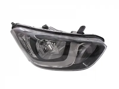 Far dreapta (H7, reglaj electric, fundal cromat, Semnalizator argintiu) HYUNDAI I20 2008-2015