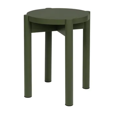 Scaun tip taburet verde din lemn de fag Hopp – noo.ma
