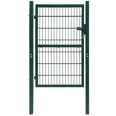 vidaXL Poartă de gard 2D (simplă) verde 100x180 cm